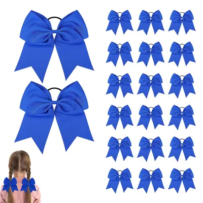 Produktbild von Elastische Haargummis mit Schleife für Mädchen, 20 Stück Weiche Schleifen Haarbänder, Baby Kinder Haarschmuck Pferdeschwanzhalter