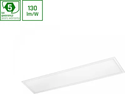Image de Panneau LED Spectrum ALGINE, éclairage arrière, 40W, avec alimentation Philips, format rectangulaire 30x120cm, 5200 lumens, angle de diffusion 120°, indice de protection IP20, lumière blanche chaude 3000K