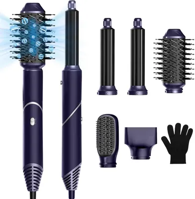 Produktbild von 5-in-1 Haarstyler mit Ionen-Technologie – Haartrockner, Lockenstab, Glättungsbürste, Heißluftbürste, Coanda-Effekt für Volumen, Glanz & Locken