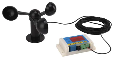 3-Kopf Windsensor mit Alarm, 360° Messung, USB 5V, 2-12 Stufen
