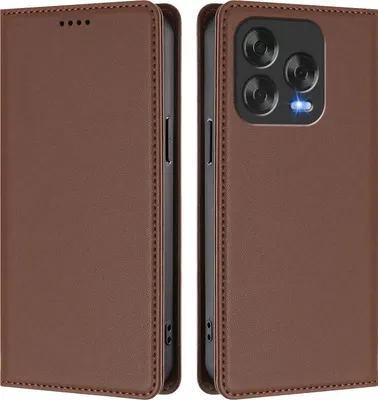 Obrázek produktu pro Kožené pouzdro pro ZTE Blade V70 Vita/Blade V70 Design/nubia V70 Design, magnetické flipové pouzdro zPolyuretankůže se stojánkem Hnědá
