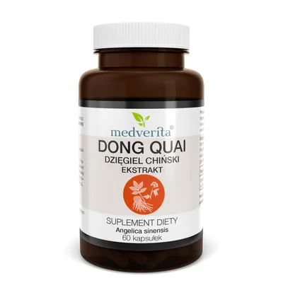 Produktbild von Medverita Dong Quai 400 mg – Extrakt aus chinesischer Engelwurz (Angelica sinensis) mit 2,5 % Ligustilid – 60 Kapseln
