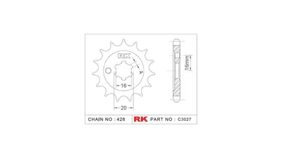 Produktbild von Rk-Ritzel 428 14z Standard