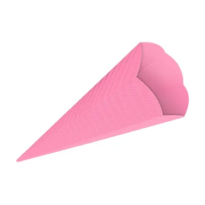 Produktbild von 3D Color Schultüten Bastelwellpappe 68CM ROSA - Schultüten Rohling zum Basteln