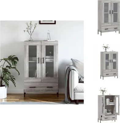 Immagine prodotto di vidaXL Credenza Grigio Sonoma 69,5x31x115 cm Materiale a base di legno - Credenze