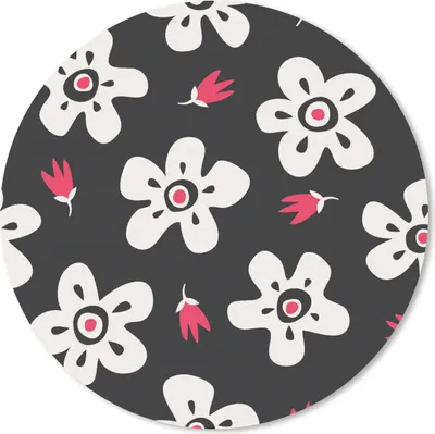 Produktbild von MuchoWow® Mauspad Mousepad Muster - Blumen - Sterne 20x20 cm - Mousepads - Maus Mat - Pad - Mausunterlage - Schreibtischmatte