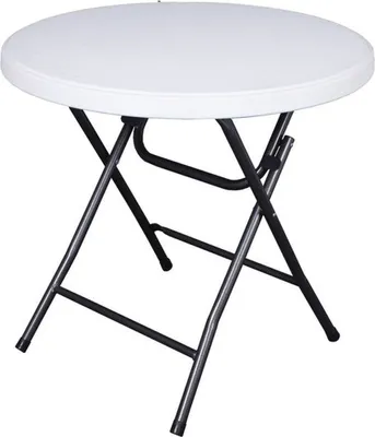 Produktbild von Klapptisch >Mufaro< in weiss aus Kunststoff/Stahl - 76cm (H)