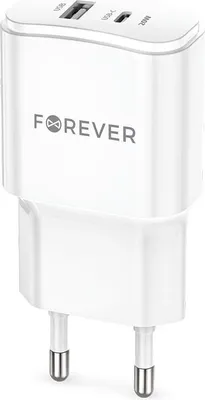 Image de Chargeur Forever 20W PD QC USB-C et USB Fast Charging