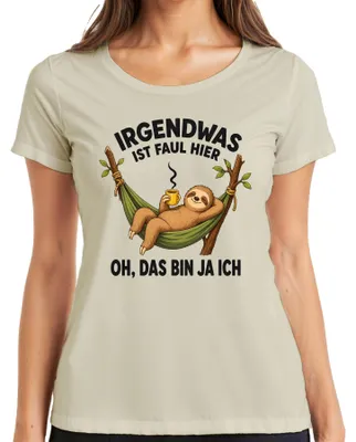 Zdjęcie produktu dla Coś tu jest nie tak. To ja. Koszulka damska z napisem "Sarkazm", kolor: naturalny, rozmiar: 3XL