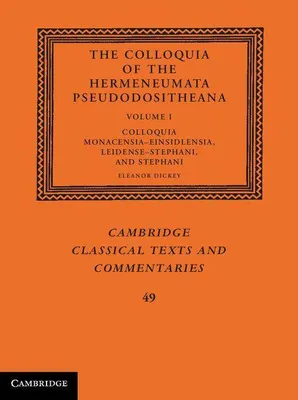 Produktbild von The Colloquia of the Hermeneumata Pseudodositheana