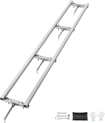 Image de 274 cm Système de guidage pour scierie portative Tronçonneuse Rail de guidage en aluminium et matériaux ferreux compatible avec différentes tronçonneuses et tronconneuses