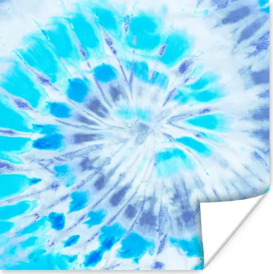 Produktbild von MuchoWow® Poster Sommer - Krawattenfärbung - Blau 50x50 cm - Wohnzimmerdekoration