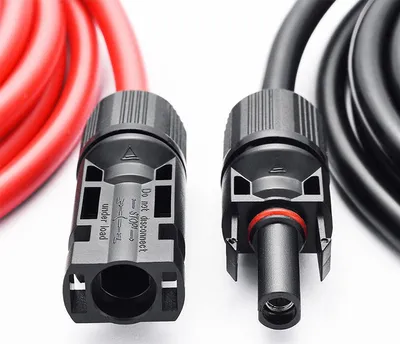 Produktbild von Solarkabel Doppelpack 4x PV-Kabel 6mm² H1Z2Z2-K Schwarz & Rot mit Solarstecker Länge: 4 x 1m
