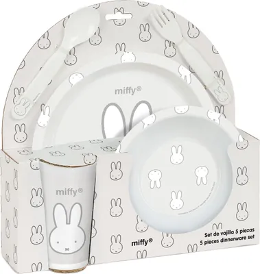 Obrázok produktu pre Súprava detského riadu Miffy Niebla (5 kusov)