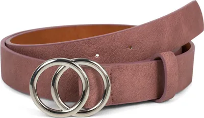 Produktbild von styleBREAKER Damen Gürtel mit glänzender Ringschnalle | verstellbarer Hüft- & Taillengürtel in Unifarbe | modischer Synthetik Gürtel 3 cm breit