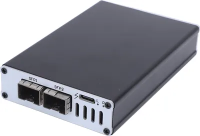 Zdjęcie produktu dla adapter 10G Ethernet Aluminiowy port światłowodowy USB4 SFP Adapter 10 Gigabit Ethernet do szybkiego połączenia sieciowego Podwójny port