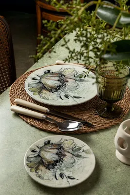 Produktbild von Hermia Concept, Elégante Dessertteller Set (4 Stück) aus 100% Porzellan, 22 cm