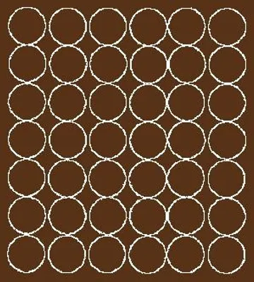 Image de Autocollants ronds, diamètre 3 cm, 42 pièces, marron brillant