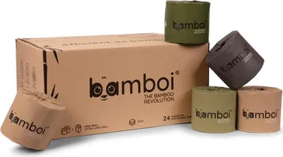 Produktbild von Bamboi Toilettenpapier Bambus WC-Papier 3-lagig 24 Maxi Rollen
