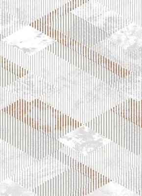 Produktbild von Teppich Kurz Flor Geometrisches Muster Wohnzimmer Flur Foyer Beige Braun
