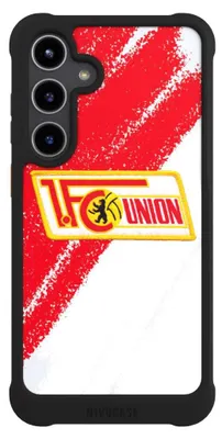 Produktbild von NIVOCASE Hülle für Samsung Galaxy S24+  Stoßfeste Handyhülle NIVOmax Case Schwarz 1. FC Union Berlin Logo Offizielles Lizenzprodukt