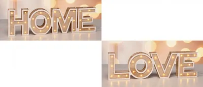 Produktbild von Leuchtschrift Holz LED warmweiß Schriftzug LOVE Dekolicht Beleuchtung