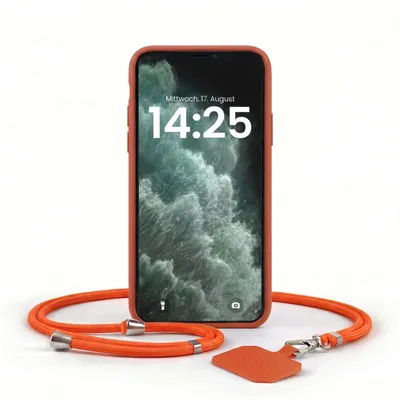 Produktbild von Handyhülle für Apple iPhone XR mit Handykette Band Kordel Hülle Case Schutzhülle Rot