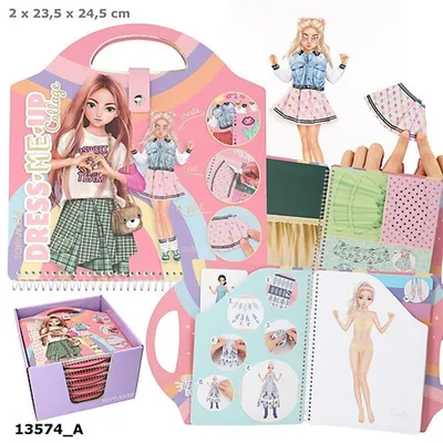 Zdjęcie produktu dla Depesche 13574 TOPModel - Dress Me Up Stickerbuch mit 20 Seiten vorgedruckter Ballerina Motive zum Selbstgestalten, inkl. Designpapier und 5 Stickerbogen, Rosa