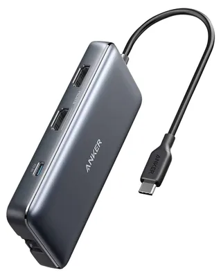 Produktbild von Anker PowerExpand 8-in-1 USB-C PD Media Hub - Dockingstation - USB-C - 2 x HDMI - 1GbE