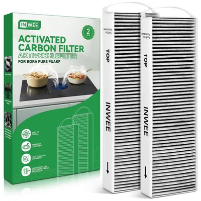 Obrázok produktu pre Aktívny uhlíkový filter, 2 kusy, náhradný filter pre odsávaciu jednotku BORA Pure PUAKF, rozmery 435x130x50 mm