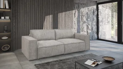 Produktbild von Sofa 3-Sitzer mit Schlaffunktion VAJANA Stoff Tilia Hellgrau