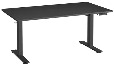 Image de Bureau réglable en hauteur électriquement, avec port USB-C et système de gestion des câbles | Noir | 140x80x72-120 cm