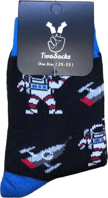 Produktbild von Lustige bunte Kindersocken Space Astronaut Jungen Mädchen witzige Strümpfe als Geschenk, atmungsaktiv Einheitsgröße 25-33