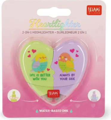 Produktbild von Legami - Textmarker 2 in 1 - Heartlighter