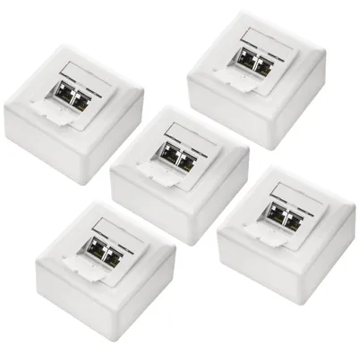 Produktbild von deleyCON MK1567, Weiß, Schraubenlos, Jede Marke, RJ-45, 80 mm, 80 mm
