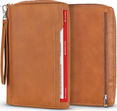 Produktbild von Navaris Reiseorganizer - Reisepass Tasche für die ganze Familie - Reiseunterlagen Organizer - Reisedokumententasche - Passport Tasche - Für 6 Pässe -