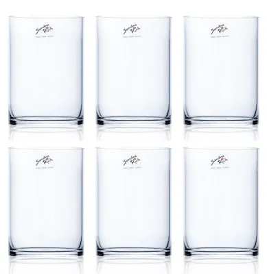 Produktbild von Glasvase "Cyli CC" 6er Set 10 x 15cm – Zylindrische Blumenvase 6 Stück