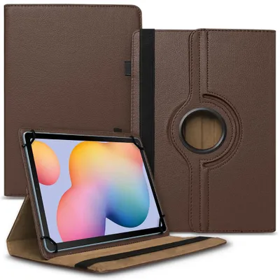 Produktbild von Tablet Tasche für Samsung Galaxy Tab S6 Lite Hülle Case Schutz Cover 360 DrehbarFarbe Uni 360 Taschen:Braun