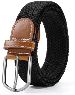 Zdjęcie produktu dla Go Go Gadget – Pleciony pasek – Elastyczny – 105/120 cm – Czarny/Brązowy