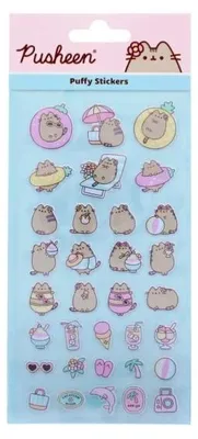 Produktbild von Pusheen Sticker-Set, offiziell lizenziert, zum Dekorieren von Notizbüchern und Laptops