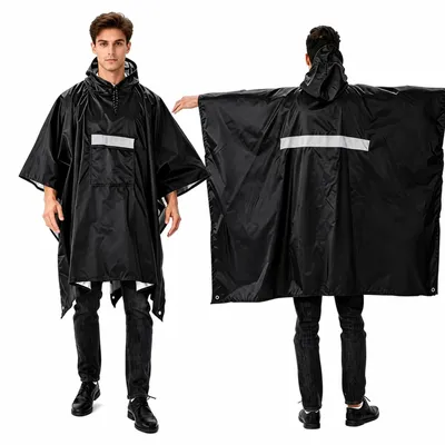 Produktbild von Elzusha – Wasserdichter Regenponcho für Erwachsene – Leicht und faltbar