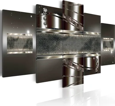 Produktbild von Modernes Wandbild a-A-0145-b-p (150x75) - 5 Teilig Bilder Fotografie auf Vlies Leinwand Foto Bild Dekoration Wand Bilder Kunstdruck ABSTRAKT