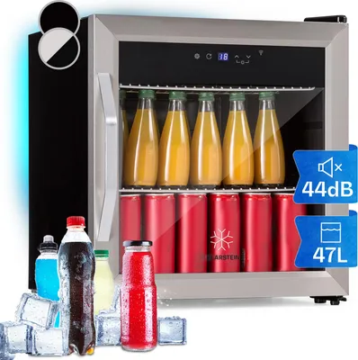 Image de Klarstein Mini Frigo de Chambre, Frigo à Bière, Mini Bar, Refrigerateur Aliments, Boissons, Contrôle IoT/App, Petit Réfrigérateur Camping Silencieux, Frigo Cosmetique, Etagères Amovibles, 0-13°C, 50L