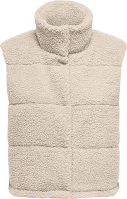 Produktbild von ONLY Weiche Teddy-Weste für gemütliche Alltagsmomente mit Knöpfen Größe: M