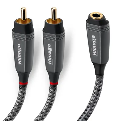 Image de HIMAGE Câble adaptateur Jack 3,5 mm femelle vers 2 RCA mâles