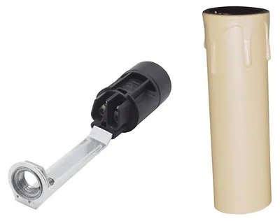 Kerzenhalter tropfenförmig, cremefarben, 10 cm