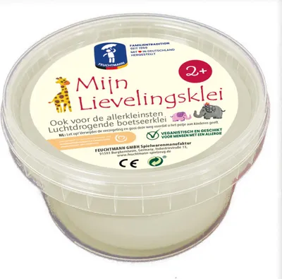Produktbild von Feuchtmann My Favourite Clay, Modellierlehm für Kinder, 2 Jahr(e), Modellierton, Weiß