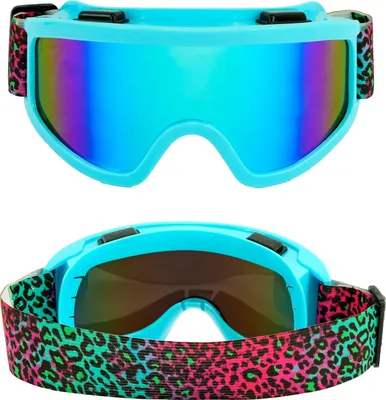 Produktbild von "Skibrille Après-Ski / Festival Regenbogen Leopardenmuster"