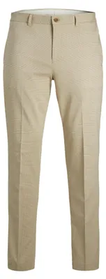 Immagine prodotto di JACK & JONES Pantaloni da uomo JprSolaria Check, modello elegante, colore Travertine con motivo a quadri