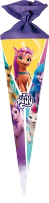 Produktbild von Nestler Schultüte 70cm rund mit Filzverschluss Hasbro "My little Pony - Generation 5"
